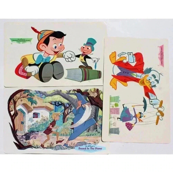 RARE Set 8 Original 1961 Walt Disney Ludwig Von Drake & Mary Poppins PLACEMATS - Picture 2 of 5